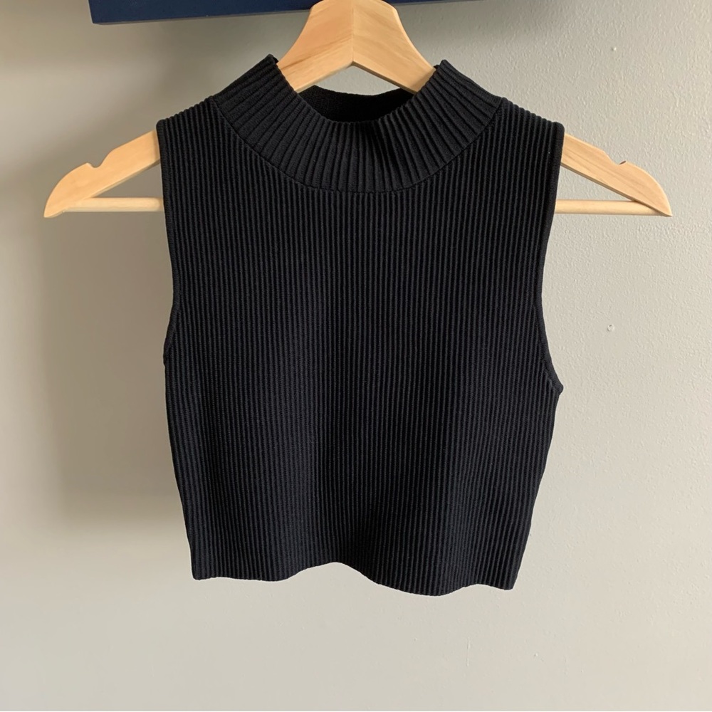 Glassons Mock Neck Ribbed Tank Top